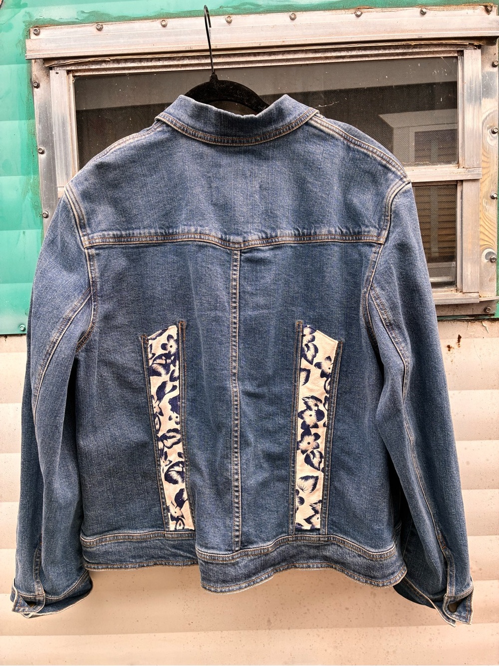 Hand Repurposed Denim Jacket - Picture 5 of 6
